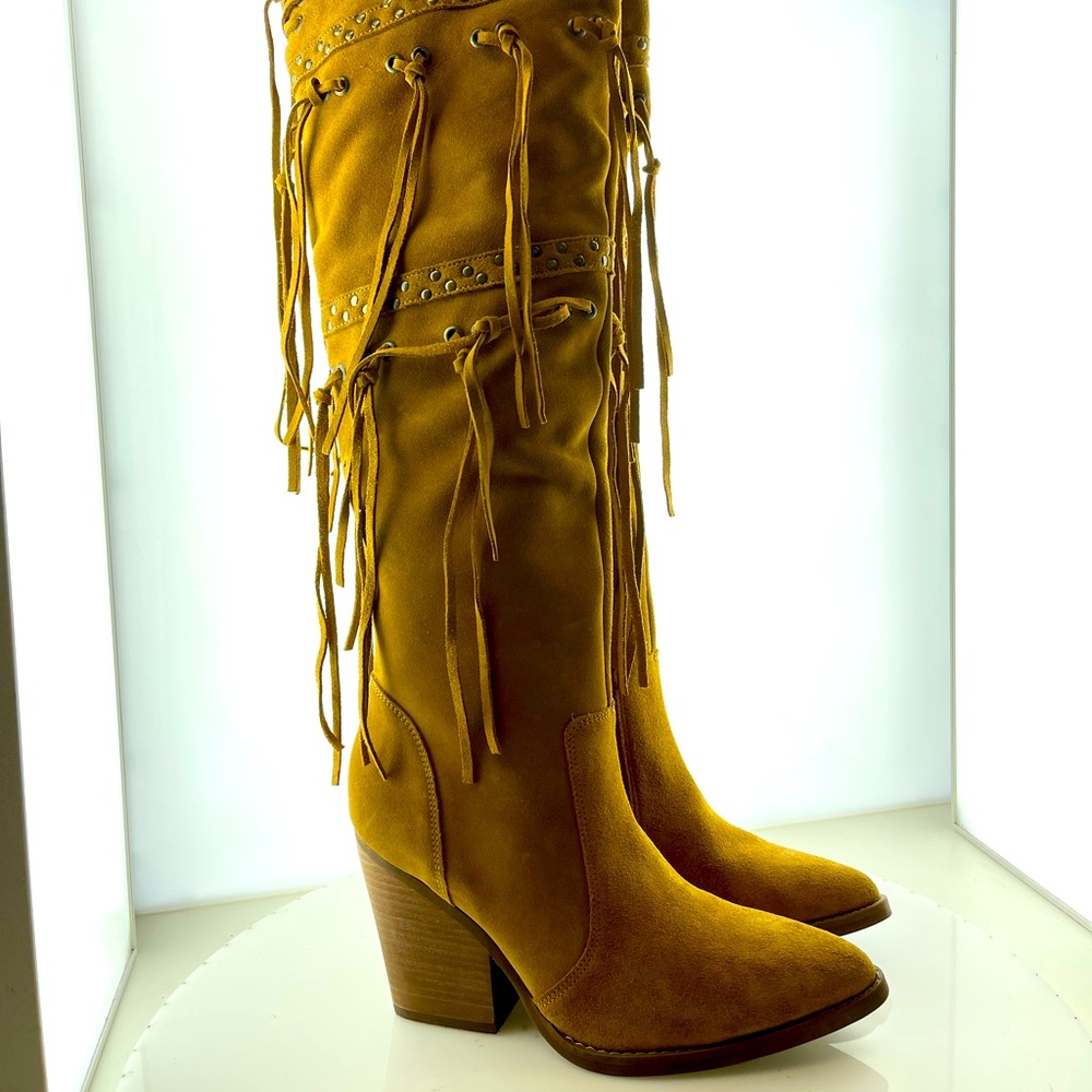 NEW Women’s Sz 9 Dingo Witchy Fringe OTK Boot